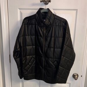 Women’s Free People Black Quilted Leather Jakcrt